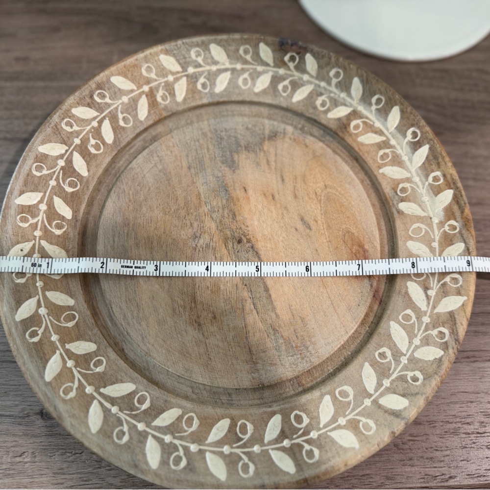 One of a Kind Glass Cloche Serving Tray with Wooden Base and Ceramic Plate - Picture 6 of 8